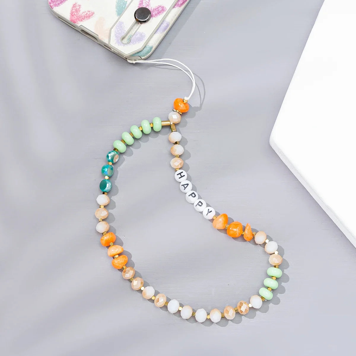 Summer Mobile Phone Lanyard Strap for Women Beaded Necklace Jewelry Gift